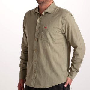 CAMISA MANGA LARGA VERDE SABIA