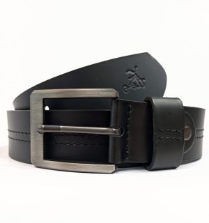 CORREA CUERO COSTURA NEGRA